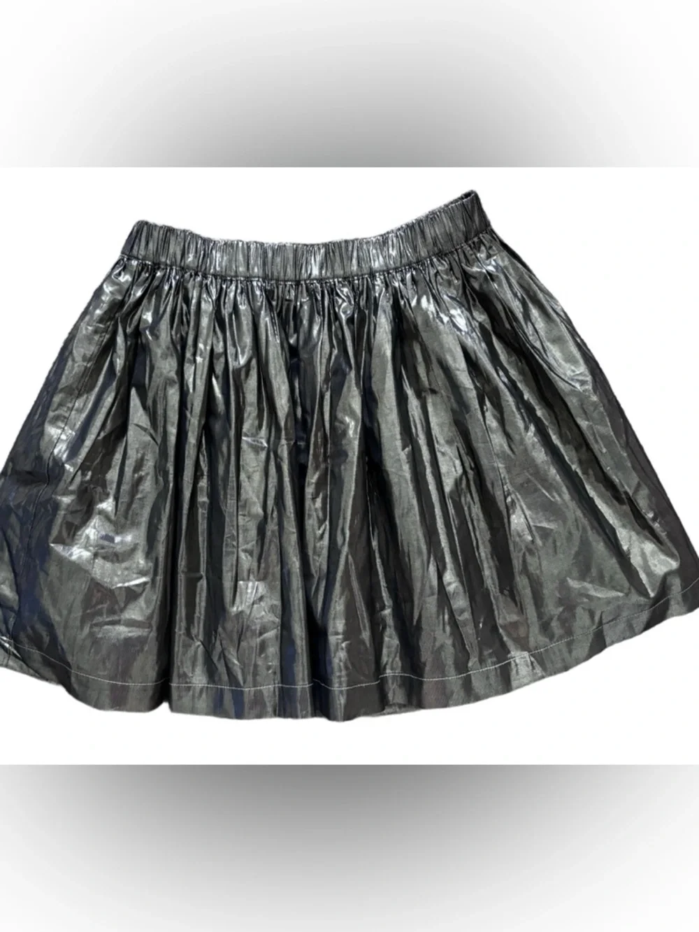 NWT Gap Kids metallic balloon skirt in a gunmetal gray color -XXL 14/16